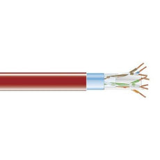 Black Box Cat6 400-mhz Solid Ethernet Bulk Cable - Shielded (f/utp), Cmr Pvc, Red, 1000-ft