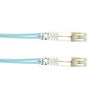 Black Box Om3 50/125 Multimode Fiber Optic Patch Cable - Ofnr Pvc, Lc To Lc, Aqua, 1-m (3.