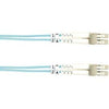 Black Box Om3 50/125 Multimode Fiber Optic Patch Cable - Ofnr Pvc, Lc To Lc, Aqua, 2-m (6.