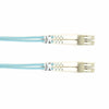 Black Box Om3 50/125 Multimode Fiber Optic Patch Cable - Ofnr Pvc, Lc To Lc, Aqua, 3-m (9.