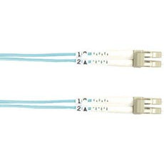 Black Box Om3 50/125 Multimode Fiber Optic Patch Cable - Ofnr Pvc, Lc To Lc, Aqua, 5-m (16