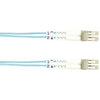 Black Box Om3 50/125 Multimode Fiber Optic Patch Cable - Ofnr Pvc, Lc To Lc, Aqua, 5-m (16