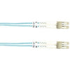 Black Box Om3 50/125 Multimode Fiber Optic Patch Cable - Ofnr Pvc, Lc To Lc, Aqua, 10-m (3