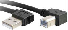 28109 - C2g 1m Usb 2.0 Right Angle A/b Cable - Black (3.3ft) - C2g