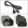 PWRC13C1401FBLK - Unc Group Llc Power Cord C13 - C14, 18awg, 10amp, 250v, Svt Jacket, Black, 1ft, Iec C13 To Iec - Unc Group Llc