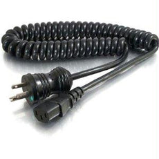 48066 - C2g 8ft 18 Awg Coiled Hospital Grade Power Cord (nema 5-15p To Iec320c13) - Black - C2g