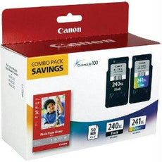 5206B005 - Canon Usa Canon Pg-240xl/cl-241xl W/ Photo Paper 50 Sheets - For Mg2120, Mg3120, Mg4120, M - Canon Usa