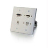 39703 - C2g Hdmi, Vga, 3.5mm And Usb Pass-through Wall Plate - Aluminum - C2g