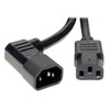 P005-006-14LA - Tripp Lite 6ft Power Cord Extension Cable Left Angle C14 To C13 Heavy Duty 15a 14awg - Tripp Lite