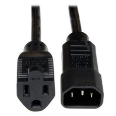 P002-001-10A - Tripp Lite 1ft Standard Computer Power Cord 10a 18awg C14 To 5-15r - Tripp Lite