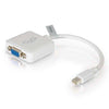 54316 - C2g 8in Mini Displayport To Vga Adapter Converter Male To Female Active White - - C2g