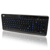 AKB-120EB - Adesso Slimtouch 120 - 3-color Illuminated Compact Multimedia Keyboard - Adesso