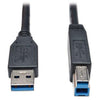 U322-006-BK - Tripp Lite 6ft Usb 3.0 Superspeed Device Cable 5 Gbps Ab M/m Black 6ft - Tripp Lite