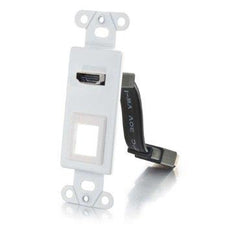 39711 - C2g Hdmi Pass Through Decorative Wall Plate With One Keystone - White - C2g