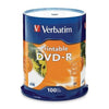 95153 - Verbatim Americas Llc Verbatim Dvd-r 4.7gb 16x White Inkjet Printable-100pk Spindle - Verbatim Americas Llc