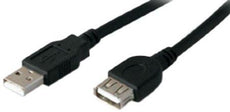 USBEXTAA6-5PK - Add-on Addon 5 Pack Of 1.82m (6.00ft) Usb 2.0 (a) Male To Female Black Extension Cable - Add-on