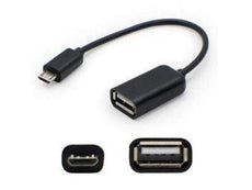 USBOTG - Add-on Addon 12.7cm (5.00in) Micro-usb Male To Usb 2.0 (a) Female Black On-the-go Cable - Add-on