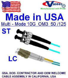 ADD-ST-LC-15M5OM3 - Add-on This Is A 15m Lc (male) To St (male) Aqua Duplex Riser-rated Fiber Patch Cable. - Add-on