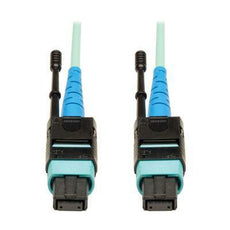 N846-03M-24-P - Tripp Lite Mtp Mpo Patch Cable Push Pull Tab 100gbe Aqua Om3 Plenum 3m 10ft 3 Meter - Tripp Lite