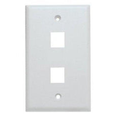 WP-2P-WHT - Unc Group Llc 2port Wall Plate, Single Gang, White - Unc Group Llc