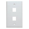 WP-2P-WHT - Unc Group Llc 2port Wall Plate, Single Gang, White - Unc Group Llc