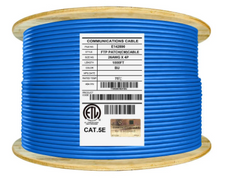 ABA Elite, Cat5e Shielded Stranded CM - 26AWG Cable, 350MHz, 1000ft, Blue, Part# TAM2604E01BU