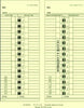 Compumatic Royal TC100 or front load Top load (clipper) Time Cards (1000 per box), Part# TC100card1M