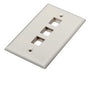 3 Port Face Plate White