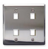 Faceplate- Stainless Steel-2-gang-4-port