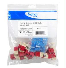 Module- Cat 5e- Hd- 25 Pk- Red