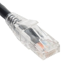 Patch Cord- Cat5e- Clear Boot- 1' Black