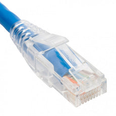 Patch Cord- Cat5e- Clear Boot- 10' Blue