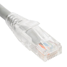 Patch Cord- Cat6- Clear Boot- 7' Gray