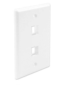 Fp02pwh-spk Faceplate 2 Port 25 Pk White