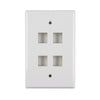 Fp04pwh-spk Faceplate 4 Port White