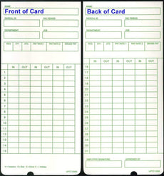 Compumatic UPTC1000-50 (replaces HNTC-50) (50 per pack) uPunch HN1000 / HN3000 Compatible Monthly Time Cards, Part# UPTC1000-50