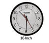 Valcom 16" Round Wireless Clock, Black, Surface Mount, Part# V-AW16BLP