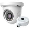 SPECO 2MP HD-TVI Turret Camera, IR, 2.8mm lens, White housing, Included Junction Box, Part# VLT7W