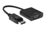 Rocstor DisplayPort to VGA Adapter - 1 x DisplayPort Male - 1 x HD-15 Female VGA - Black, Part# Y10A102-B1