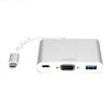 Rocpro USB-C to VGA Multifunction Adapter and USB 3.0 USB-A & USB 3.1 Type-C Ports, Part# Y10A175-S1
