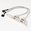 Rocstor 8in 2 Port USB A Female Low Profile Slot Plate Adapter, Part# Y10A213-GY1