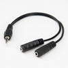 Rocstor Premium Slim Stereo Splitter Cable – 3.5mm Male to 2x 3.5mm Female, part# Y10A217-B1
