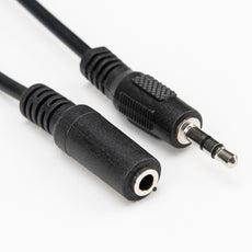 Rocstor 6 ft Mini-phone stereo 3.5 mm (F) - mini-phone stereo 3.5 mm (M) Audio Cable- 1.8 m - Black, Part# Y10A223-B1