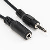 Rocstor 6 ft Mini-phone stereo 3.5 mm (F) - mini-phone stereo 3.5 mm (M) Audio Cable- 1.8 m - Black, Part# Y10A223-B1