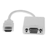 Rocstor HDMI to VGA Converstor Adapter - 6" - HDMI MALE - VGA HD-15 Female - White, Part# Y10C119-W1
