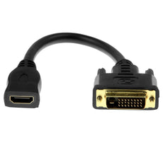 Rocstor HDMI® to DVI-D Video Cable Adapter - 8" - HDMI Female - DVI-D Male - Shielded - Black, Part# Y10C123-B1