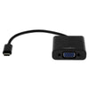 Rocstor USB-C to VGA Adapter - USB Type-C to VGA - 6" - Type-C Male - VGA HD-15 Female - Black, Part# Y10C128-B1