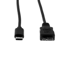 Rocstor Cable USB-C to Micro USB - USB type-C Male to Micro USB-B Male - USB 3.0 - 3ft (1M) - Black, Part# Y10C146-B1