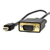 Rocstor 6 ft Mini DisplayPort Male to VGA HD-15 Male Cable - Gold Plated - M/M - Black, Part# Y10C163-B1