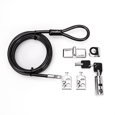 Rocpro Rocbolt Desktop and Peripherals Locking Security Cable Kit With Anchor Plate & Key Lock (2) Keys, Part# Y10C181-B1